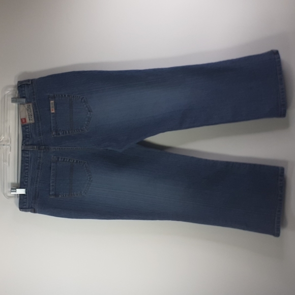 R Industrial Jeans Rampage Blue Denim Capris Size 13 Style 2KL3066 Split Cuffs - Picture 8 of 16